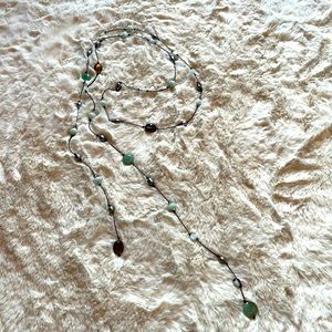 Silpada lariat cord and mixed stones and pearls